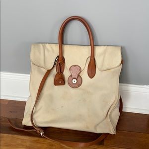 Ralph Lauren leather and white bag